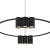 Lampa sufitowa wisząca okrąg koło Industrialna Loft GENESIS BLACK 10xGU10 ML0373 Milagro 60cm nowoczesna oprawa oświetleniowa okrągła metal żyrandol czarny czarna zwis Inspiracje Premium