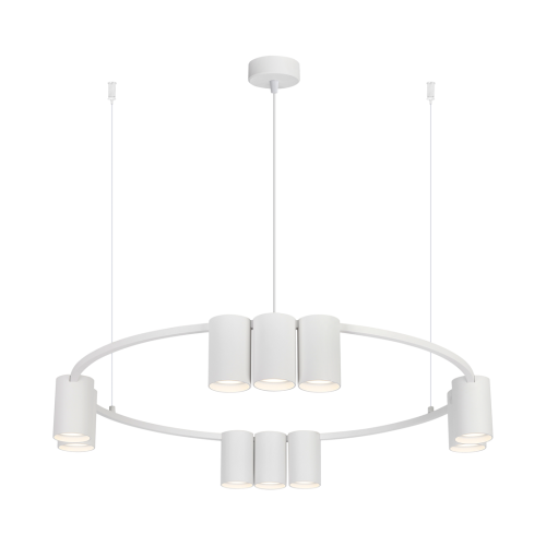 Lampa sufitowa wisząca okrąg koło Industrialna Loft GENESIS WHITE 10xGU10 ML0374 Milagro 60cm nowoczesna oprawa oświetleniowa okrągła metal żyrandol biały biała zwis Inspiracje Premium