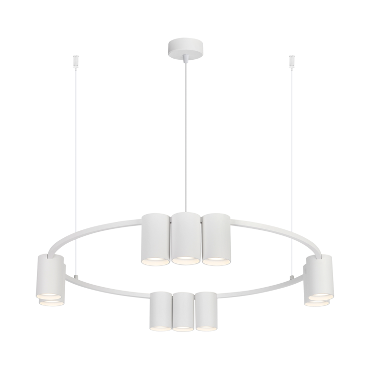 Lampa sufitowa wisząca okrąg koło Industrialna Loft GENESIS WHITE 10xGU10 ML0374 Milagro 60cm nowoczesna oprawa oświetleniowa okrągła metal żyrandol biały biała zwis Inspiracje Premium
