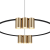 Lampa sufitowa wisząca okrąg koło Industrialna Loft GENESIS BLACK GOLD 10xGU10 ML0375 Milagro 60cm nowoczesna oprawa oświetleniowa okrągła metal żyrandol czarno złota czarny złoty zwis Inspiracje Premium