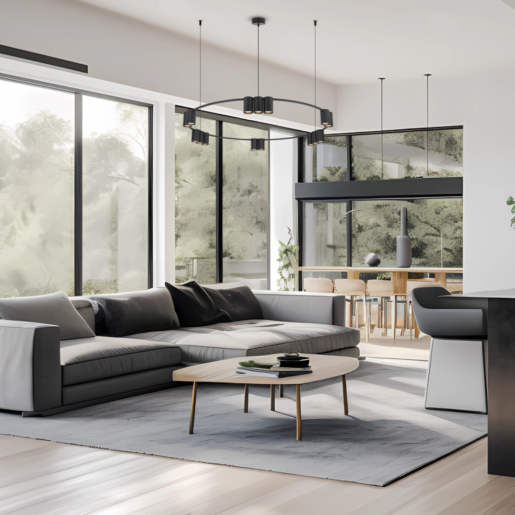 Lampa sufitowa wisząca okrąg koło Industrialna Loft GENESIS BLACK 15xGU10 ML0376 Milagro 100cm nowoczesna oprawa oświetleniowa okrągła metal żyrandol czarny czarna zwis Inspiracje Premium