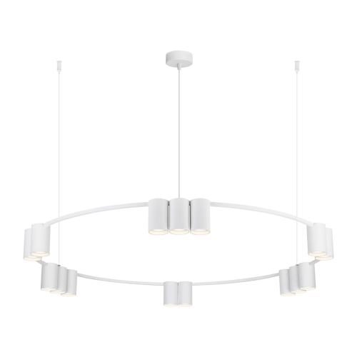 Lampa sufitowa wisząca okrąg koło Industrialna Loft GENESIS WHITE 15xGU10 ML0377 Milagro 100cm nowoczesna oprawa oświetleniowa okrągła metal żyrandol biały biała zwis Inspiracje Premium