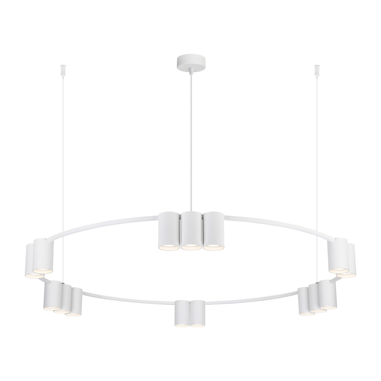 Lampa sufitowa wisząca okrąg koło Industrialna Loft GENESIS WHITE 15xGU10 ML0377 Milagro 100cm nowoczesna oprawa oświetleniowa okrągła metal żyrandol biały biała zwis Inspiracje Premium
