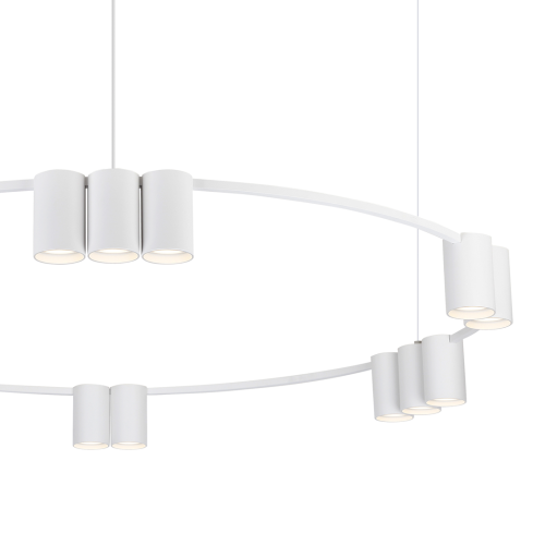 Lampa sufitowa wisząca okrąg koło Industrialna Loft GENESIS WHITE 15xGU10 ML0377 Milagro 100cm nowoczesna oprawa oświetleniowa okrągła metal żyrandol biały biała zwis Inspiracje Premium