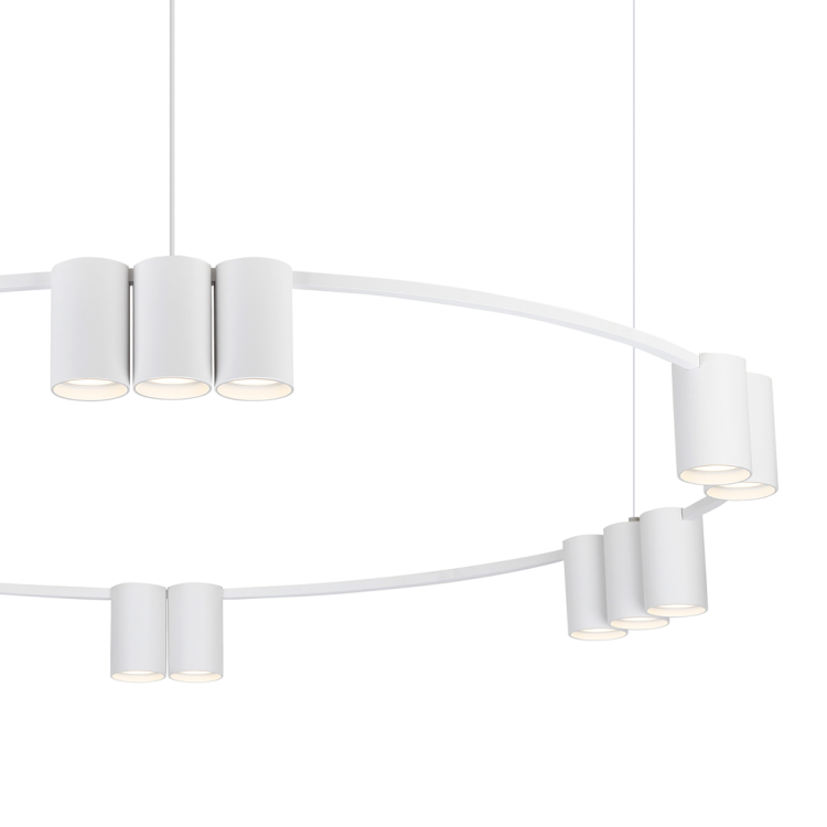 Lampa sufitowa wisząca okrąg koło Industrialna Loft GENESIS WHITE 15xGU10 ML0377 Milagro 100cm nowoczesna oprawa oświetleniowa okrągła metal żyrandol biały biała zwis Inspiracje Premium
