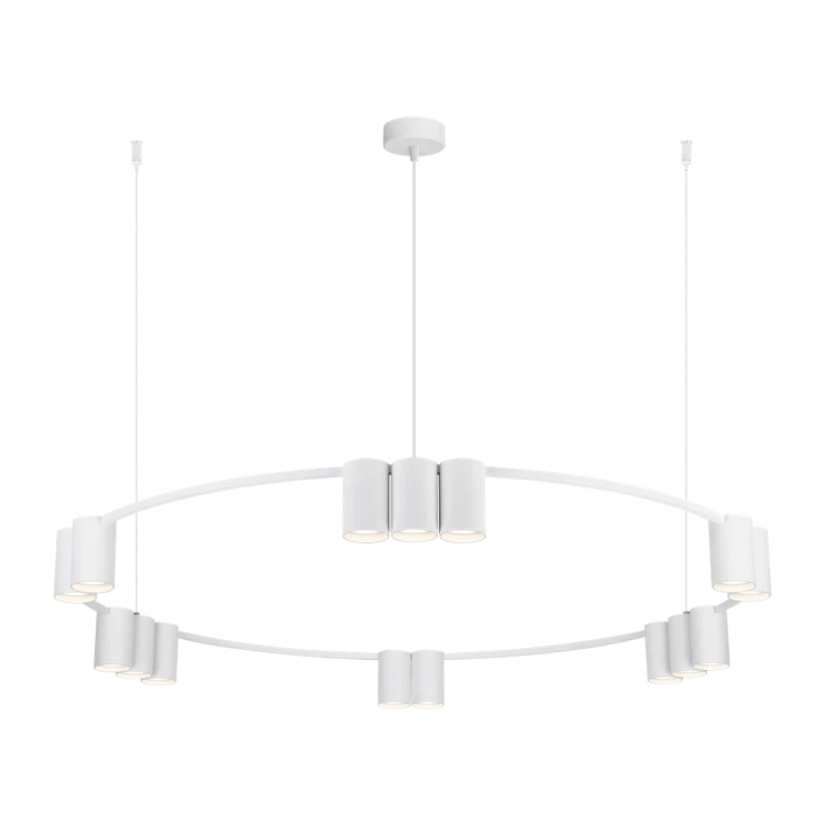 Lampa sufitowa wisząca okrąg koło Industrialna Loft GENESIS WHITE 15xGU10 ML0377 Milagro 100cm nowoczesna oprawa oświetleniowa okrągła metal żyrandol biały biała zwis Inspiracje Premium