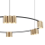 Lampa sufitowa wisząca okrąg koło Industrialna Loft GENESIS BLACK GOLD 15xGU10 ML0378 Milagro 100cm nowoczesna oprawa oświetleniowa okrągła metal żyrandol czarno złota czarny złoty zwis Inspiracje Premium
