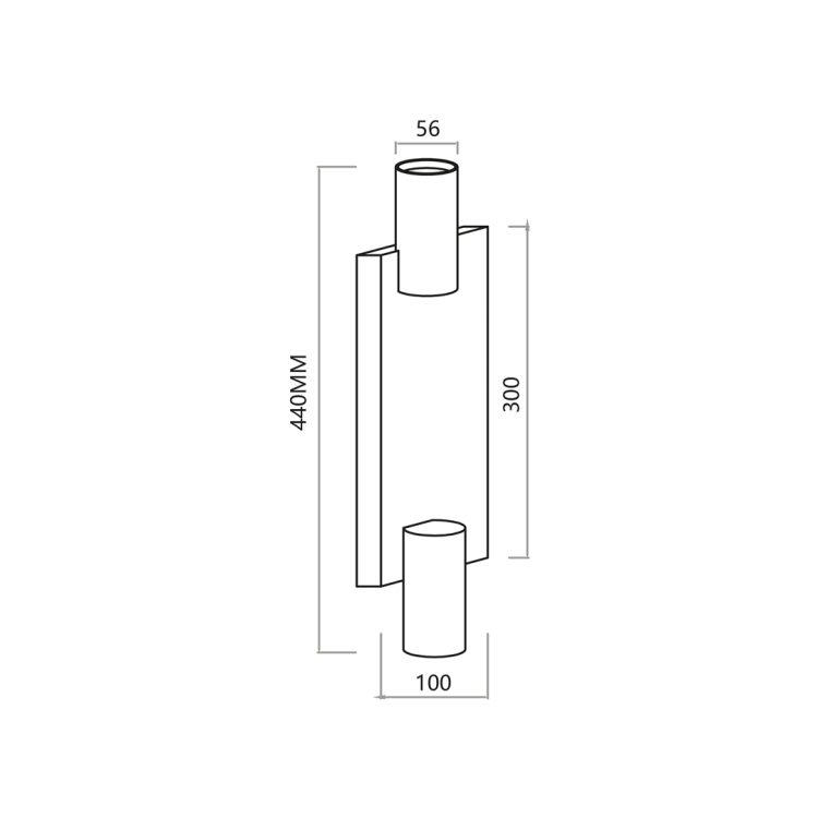 GENESIS WALL BLACK GOLD 2xGU10 ML0380 Milagro