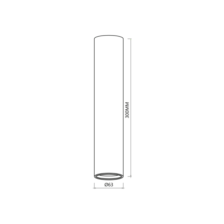 GENESIS SPOT BLACK 1xGU10 30cm ML0387 Milagro