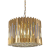 Lampa sufitowa wisząca żyrandol RITZ GOLD 7xE14 ML0393 Milagro 7x E14 42cm nowoczesna oprawa oświetleniowa okrągła kryształy kryształ złoty złota zwis Inspiracje Premium