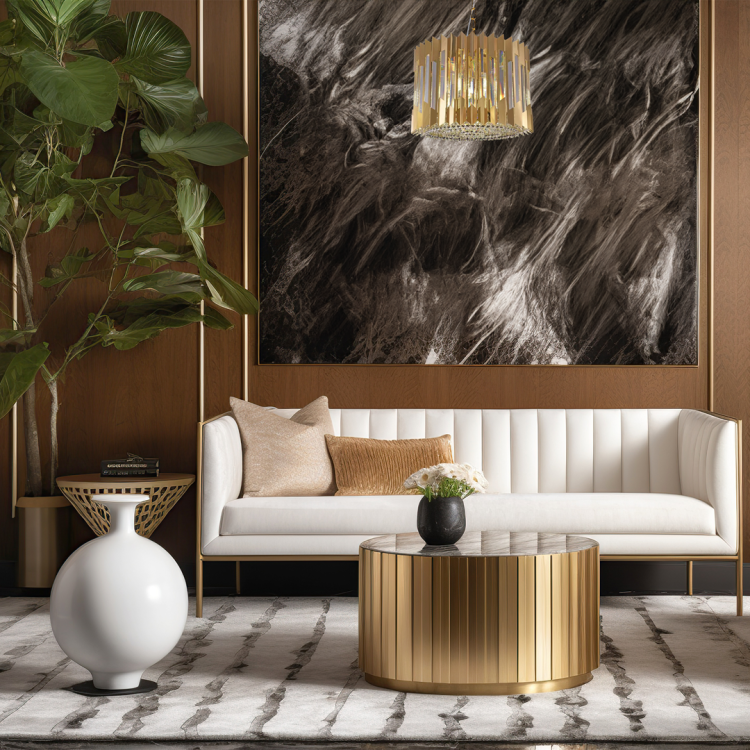 Lampa sufitowa wisząca żyrandol RITZ GOLD 7xE14 ML0393 Milagro 7x E14 42cm nowoczesna oprawa oświetleniowa okrągła kryształy kryształ złoty złota zwis Inspiracje Premium