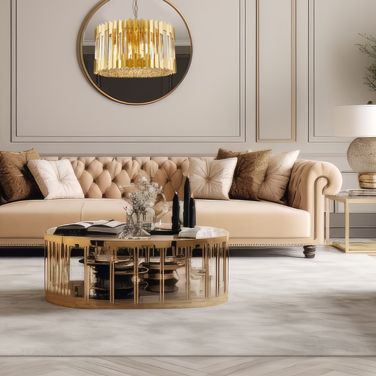 Lampa sufitowa wisząca żyrandol RITZ GOLD 12xE14 ML0395 Milagro 12x E14 54cm nowoczesna oprawa oświetleniowa okrągła kryształy kryształ złoty złota zwis Inspiracje Premium