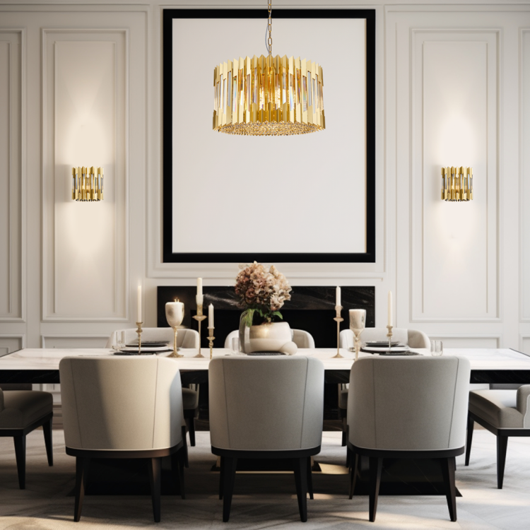 Lampa ścienna Kinkiet RITZ GOLD 2xE14 ML0397 Milagro 2x E14 nowoczesna oprawa oświetleniowa okrągła kryształy kryształ szkło złoty złota podwójny Inspiracje Premium