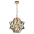 Lampa sufitowa wisząca żyrandol CROWN GOLD 4xE14 ML0399 Milagro 4x E14 34cm nowoczesna oprawa oświetleniowa okrągła kryształy kryształ złoty złota zwis Inspiracje Premium