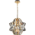 Lampa sufitowa wisząca żyrandol CROWN GOLD 4xE14 ML0399 Milagro 4x E14 34cm nowoczesna oprawa oświetleniowa okrągła kryształy kryształ złoty złota zwis Inspiracje Premium