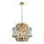 Lampa sufitowa wisząca żyrandol CROWN GOLD 12xE14 ML0401 Milagro 12x E14 54cm nowoczesna oprawa oświetleniowa okrągła kryształy kryształ złoty złota zwis Inspiracje Premium