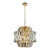 Lampa sufitowa wisząca żyrandol CROWN GOLD 12xE14 ML0401 Milagro 12x E14 54cm nowoczesna oprawa oświetleniowa okrągła kryształy kryształ złoty złota zwis Inspiracje Premium
