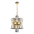 Lampa sufitowa wisząca żyrandol AURELIA GOLD 8xE14 ML0403 Milagro 8x E14 42cm nowoczesna oprawa oświetleniowa okrągła kryształy kryształ złoty złota zwis Inspiracje Premium