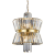 Lampa sufitowa wisząca żyrandol AURELIA GOLD 8xE14 ML0403 Milagro 8x E14 42cm nowoczesna oprawa oświetleniowa okrągła kryształy kryształ złoty złota zwis Inspiracje Premium