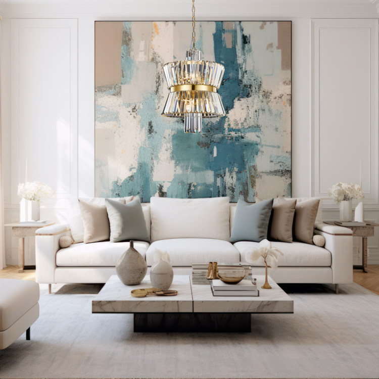 Lampa sufitowa wisząca żyrandol AURELIA GOLD 8xE14 ML0403 Milagro 8x E14 42cm nowoczesna oprawa oświetleniowa okrągła kryształy kryształ złoty złota zwis Inspiracje Premium