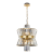 Lampa sufitowa wisząca żyrandol AURELIA GOLD 8xE14 ML0403 Milagro 8x E14 42cm nowoczesna oprawa oświetleniowa okrągła kryształy kryształ złoty złota zwis Inspiracje Premium