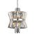 Lampa sufitowa wisząca żyrandol AURELIA CHROME 8xE14 ML0404 Milagro 8x E14 42cm nowoczesna oprawa oświetleniowa okrągła kryształy kryształ chrom zwis Inspiracje Premium