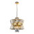 Lampa sufitowa wisząca żyrandol AURELIA GOLD 12xE14 ML0405 Milagro 12x E14 54cm nowoczesna oprawa oświetleniowa okrągła kryształy kryształ złoty złota zwis Inspiracje Premium