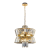 Lampa sufitowa wisząca żyrandol AURELIA GOLD 12xE14 ML0405 Milagro 12x E14 54cm nowoczesna oprawa oświetleniowa okrągła kryształy kryształ złoty złota zwis Inspiracje Premium