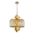Lampa sufitowa wisząca żyrandol MARGOT GOLD 6xE14 ML0407 Milagro 6x E14 43cm nowoczesna oprawa oświetleniowa okrągła kryształy kryształ złoty złota zwis Inspiracje Premium