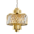 Lampa sufitowa wisząca żyrandol MARGOT GOLD 6xE14 ML0407 Milagro 6x E14 43cm nowoczesna oprawa oświetleniowa okrągła kryształy kryształ złoty złota zwis Inspiracje Premium