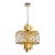Lampa sufitowa wisząca żyrandol MARGOT GOLD 6xE14 ML0407 Milagro 6x E14 43cm nowoczesna oprawa oświetleniowa okrągła kryształy kryształ złoty złota zwis Inspiracje Premium
