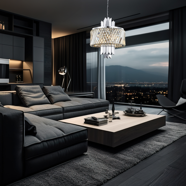 Lampa sufitowa wisząca żyrandol MARGOT CHROME 6xE14 ML0408 Milagro 6x E14 43cm nowoczesna oprawa oświetleniowa okrągła kryształy kryształ chrom zwis Inspiracje Premium