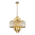 Lampa sufitowa wisząca żyrandol MARGOT GOLD 9xE14 ML0409 Milagro 9x E14 55cm nowoczesna oprawa oświetleniowa okrągła kryształy kryształ złoty złota zwis Inspiracje Premium