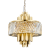 Lampa sufitowa wisząca żyrandol MARGOT GOLD 9xE14 ML0409 Milagro 9x E14 55cm nowoczesna oprawa oświetleniowa okrągła kryształy kryształ złoty złota zwis Inspiracje Premium