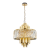 Lampa sufitowa wisząca żyrandol MARGOT GOLD 9xE14 ML0409 Milagro 9x E14 55cm nowoczesna oprawa oświetleniowa okrągła kryształy kryształ złoty złota zwis Inspiracje Premium