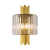 Lampa ścienna Kinkiet MARGOT GOLD 2xE14 ML0411 Milagro 2x E14 nowoczesna oprawa oświetleniowa okrągła kryształy kryształ szkło złoty złota podwójny Inspiracje Premium