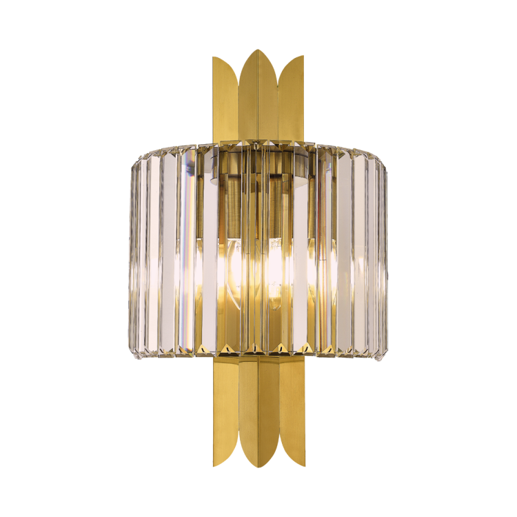 Lampa ścienna Kinkiet MARGOT GOLD 2xE14 ML0411 Milagro 2x E14 nowoczesna oprawa oświetleniowa okrągła kryształy kryształ szkło złoty złota podwójny Inspiracje Premium