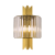 Lampa ścienna Kinkiet MARGOT GOLD 2xE14 ML0411 Milagro 2x E14 nowoczesna oprawa oświetleniowa okrągła kryształy kryształ szkło złoty złota podwójny Inspiracje Premium