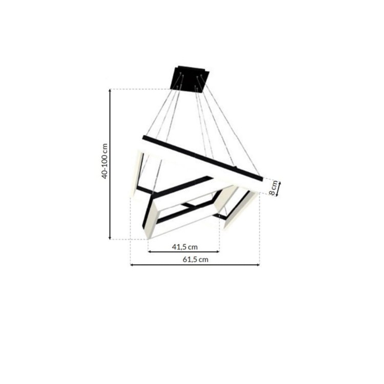 LAMPA WISZĄCA NERO 80W LED ML082 Milagro