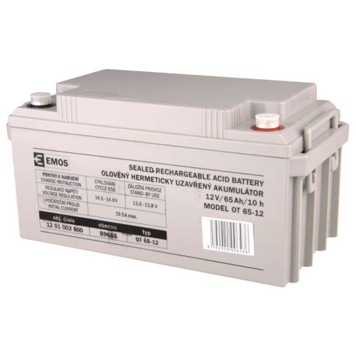 Akumulator do zasilaczy awaryjnych UPS AGM 12V 65Ah M8 B9685 Emos