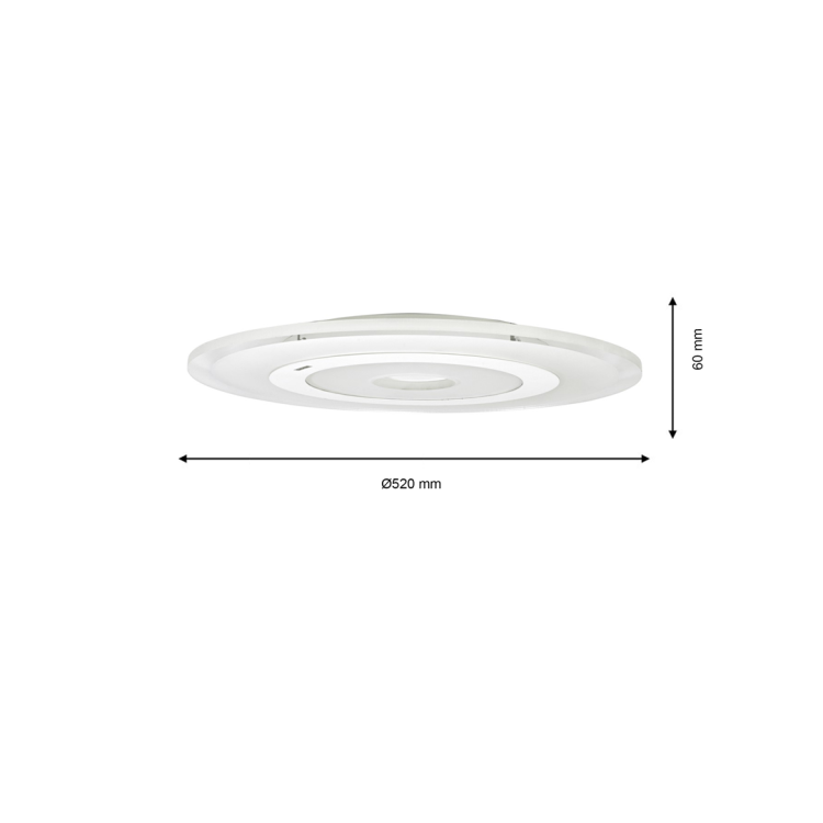 Plafon VOLTA 36W LED + PILOT ML107 Milagro