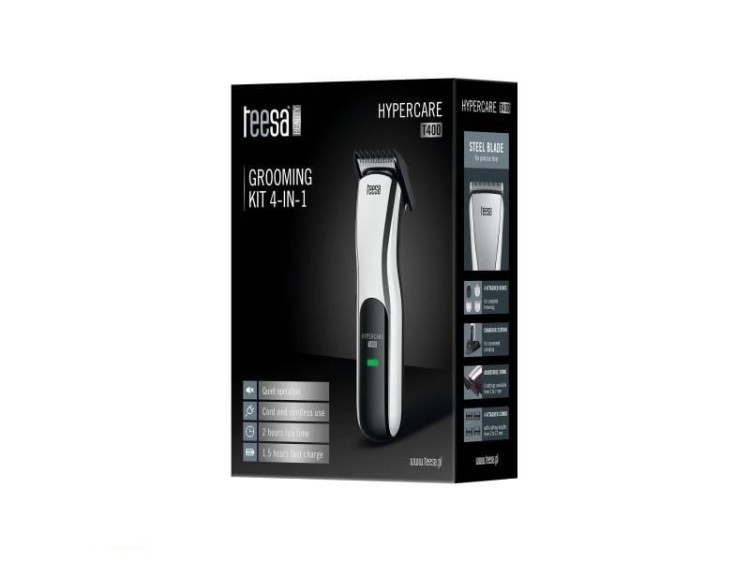 Zestaw bezprzewodowy do pielęgnacji osobistej 4w1 HYPERCARE T400 TSA0525 Teesa Maszynka do strzyżenia