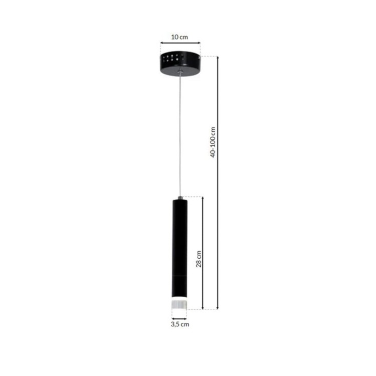 LAMPA WISZĄCA CARBON 1X5W LED ML182 Milagro