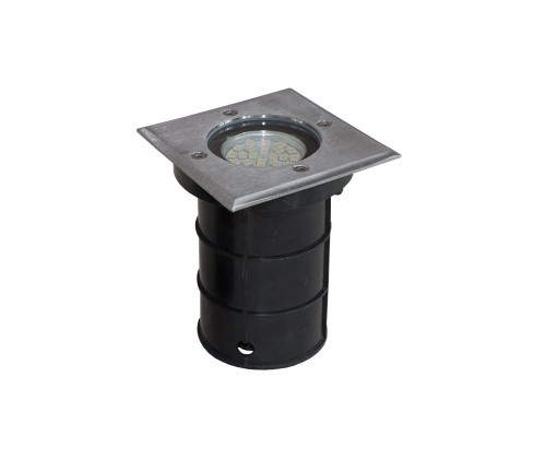 Oprawa Najazdowa Kwadratowa do Ogrodu Podjazdu DORYT Bemko C42-OGS50 230V IP67 GU10 Max 50W Stal szczotkowana gruntowa