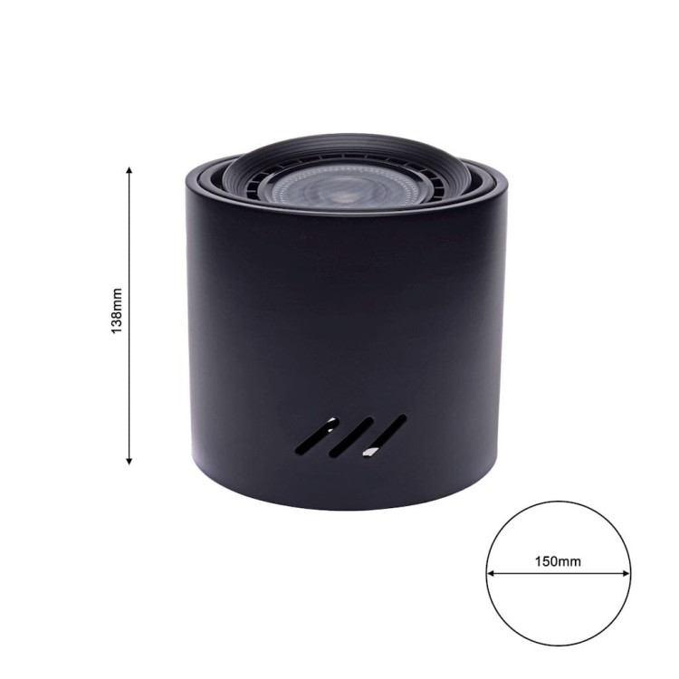 LAMPA SUFITOWA TUBO BLACK 1xAR111 (BEZ ŻARÓWKI) ML227 Milagro