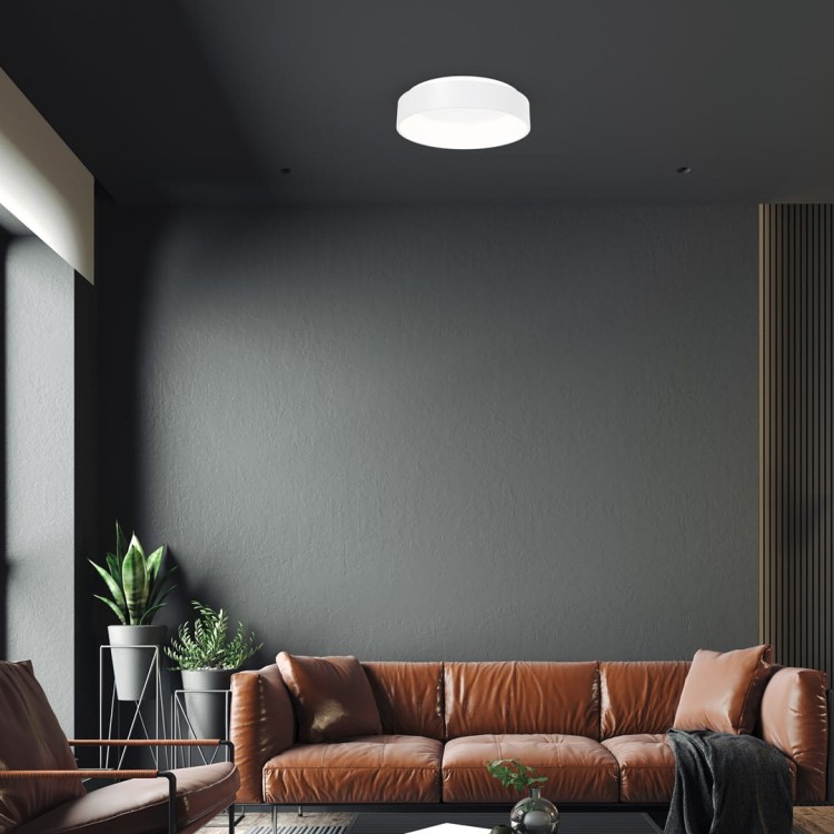 Plafoniera Plafon OHIO WHITE 24W LED 450mm ML232 Milagro do sypialni korytarza jadalni oprawa lampa sufitowa nowoczesna oświetleniowa biała biały barwa neutralna biała dzienna Inspiracje Premium