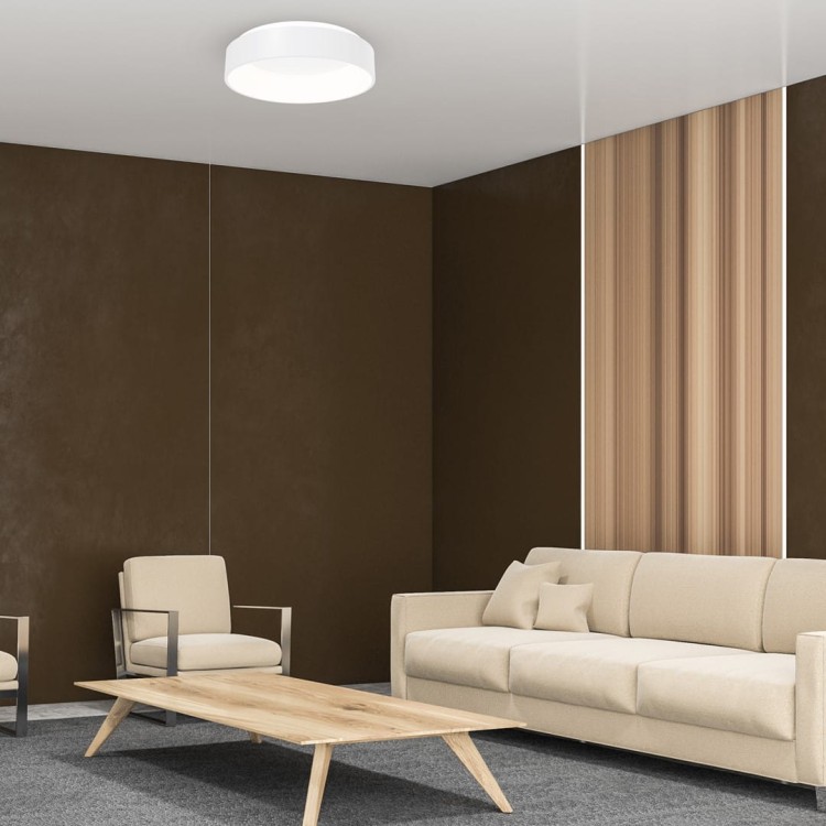 Plafoniera Plafon OHIO WHITE 24W LED 450mm ML232 Milagro do sypialni korytarza jadalni oprawa lampa sufitowa nowoczesna oświetleniowa biała biały barwa neutralna biała dzienna Inspiracje Premium