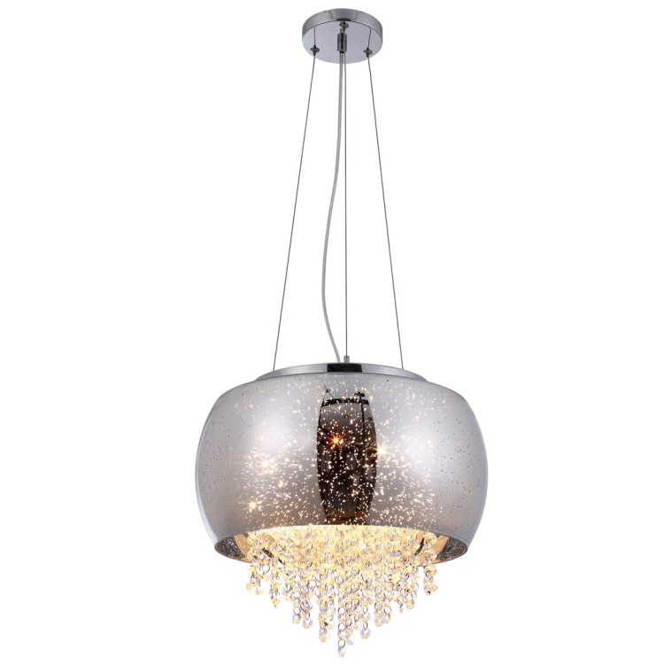 Lampa sufitowa wisząca żyrandol STARLIGHT 3xE14 ML241 Milagro 3x E14 nowoczesna oprawa oświetleniowa okrągła kryształy kryształ szkło chrom zwis Inspiracje Premium