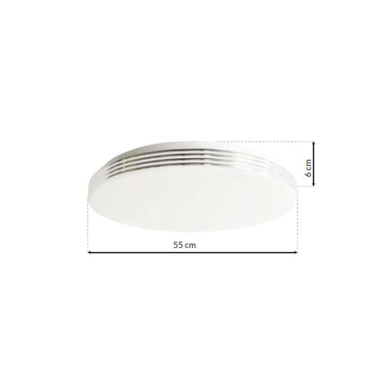 Plafoniera Plafon SIENA 72W LED 550mm + pilot ML263 Milagro z pilotem salonu sypialni korytarza jadalni oprawa lampa sufitowa nowoczesna oświetleniowa chrom barwa zmienna zimna neutralna biała dzienna ciepła Inspiracje Premium