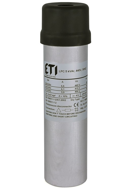 Kondensator CP LPC 5 kVAr 440V 50Hz 004656713 ETI